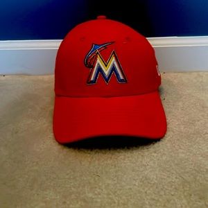 Orange velcro back hat